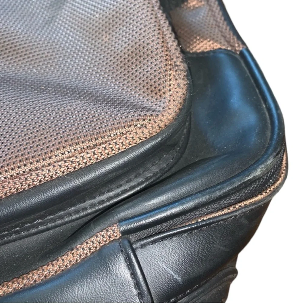 TUMI T2 Copper Brown Ballistic Nylon Messenger Laptop Carry On Travel Bag